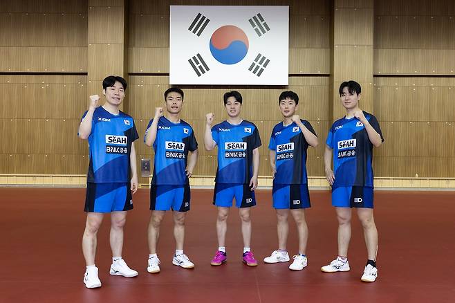 탁구 남자 대표팀 [대한탁구협회 제공. 재판매 및 DB 금지]