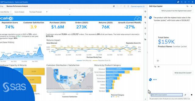SAS의 의사결정 플랫폼 '바이야'에 AI활응을 비롯한 운영관리 기능이 추가됐다(이미지=SAS)