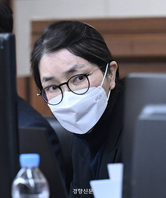 재판받는 김건희 여사. 사진공동취재단