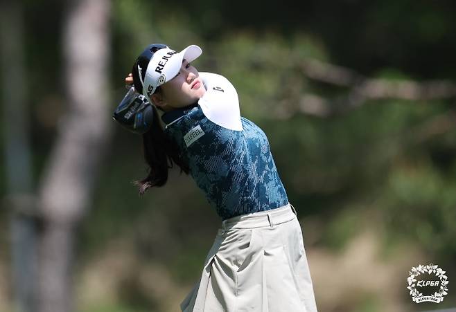 레인보우힐스CC에서 최근 4년 동안 열린 4차례 대회에서 모두 톱10에 들었던 노승희가 드라이버 티샷을 날리는 모습. KLPGA 제공