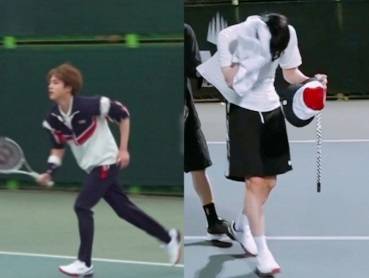 '비주얼 천재' 방탄소년단 진, 운동도 천재..피클볼 치는 모습에 전 세계 팬들 '환호'