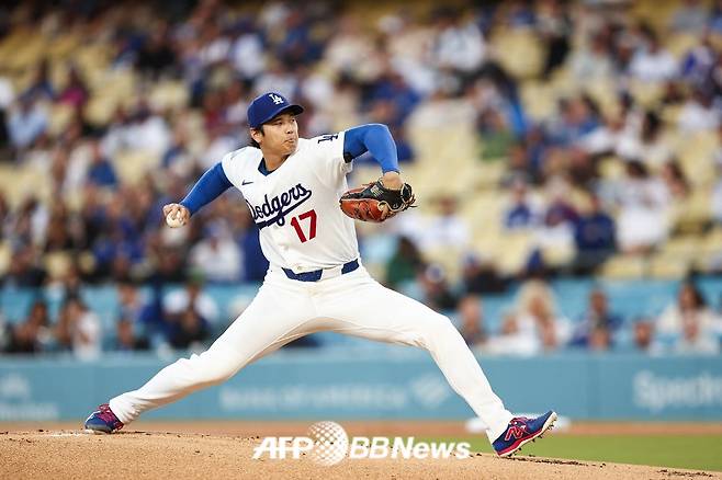 29일(한국 시각) 오타니 쇼헤이의 투구 모습. /AFPBBNews=뉴스1