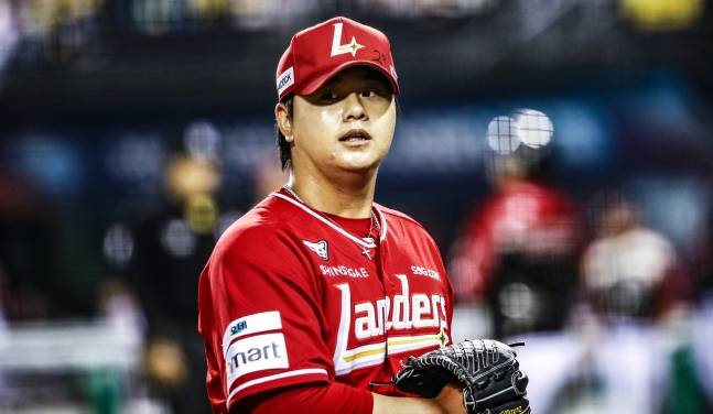 SSG 랜더스 불펜 투수 김민. /사진=SSG 랜더스 제공