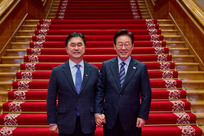 김종민 의원과 이재명 대통령. (사진=김종민 의원실 제공)
