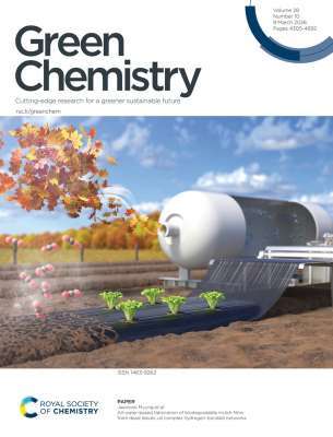 녹색화학(Green Chemistry) 저널 최신호 표지 안쪽 첫 페이지(Inside Front Cover)