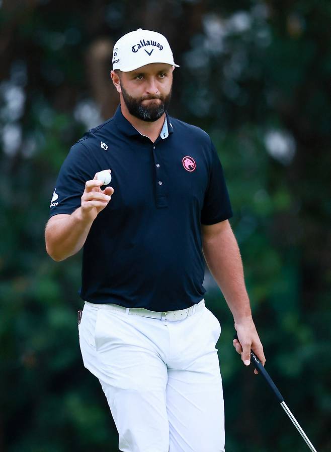 Golf - LIV Golf Mexico - Club de Golf Chapultepec, Mexico City, Mexico - April 19, 2026 Legion XIII's Jon Rahm reacts during the fourth round REUTERS/Eloisa Sanchez







<저작권자(c) 연합뉴스, 무단 전재-재배포, AI 학습 및 활용 금지>