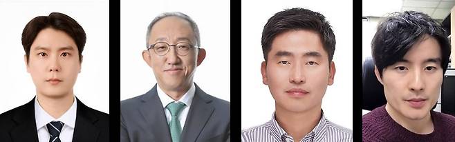 ▶ (왼쪽부터) 서민재 교수, 최중호 교수, 강명곤 교수, 김윤 교수