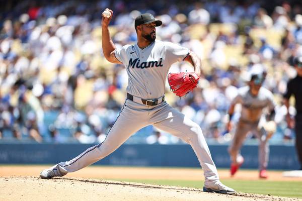 마이애미 선발 알칸타라는 6이닝 2실점 호투했다. 사진= Getty Images/AFP= 연합뉴스 제공