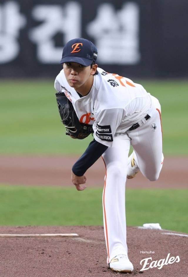 30일 1군 엔트리에서 제외된 황준서. 사진=한화 제공