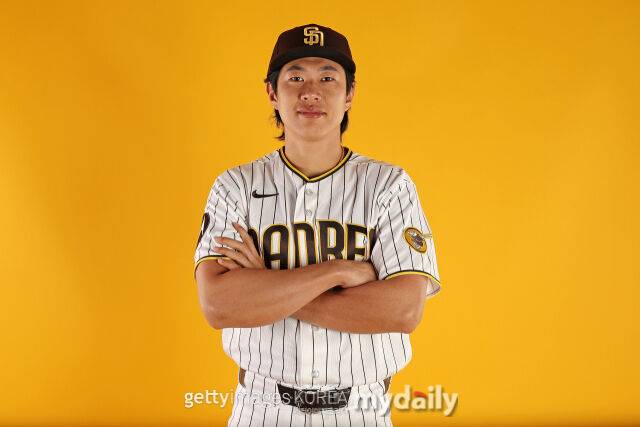 센디에이고 파드레스 송성문이 구단 프로필 사진을 촬영하고 있다./게티이미지코리아