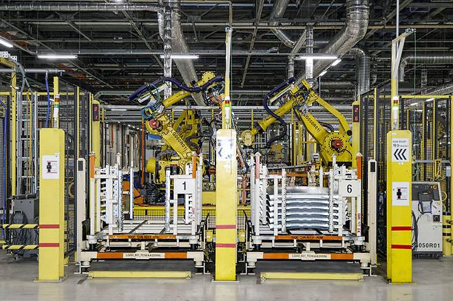 [창원=뉴시스] GM한국사업장 창원공장 내 차체공장 모습.(사진=한국GM 제공) *재판매 및 DB 금지