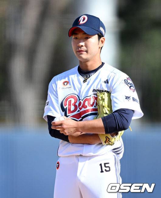 [OSEN=이대선 기자] 두산 최주형 2026.03.13 /sunday@osen.co.kr