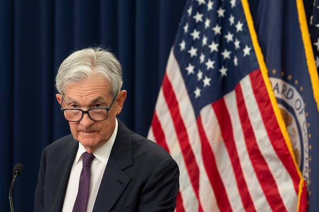 미국 연방준비제도(Fed) 의장이 2026년 4월 29일 워싱턴에서 열린 연방공개시장위원회(FOMC) 회의 후 연준에서 기자회견을 하고 있다. AP뉴시스