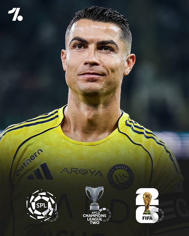 크리스티아누 호날두, 사우디아라비아 프로리그·아시아 챔피언스리그 투·2026 북중미 월드컵 가능성이 열려있다. 원풋볼