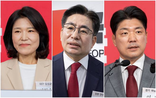 이진숙 전 방통위원장, 박종진 인천시당위원장 , 이용 전 의원./연합뉴스