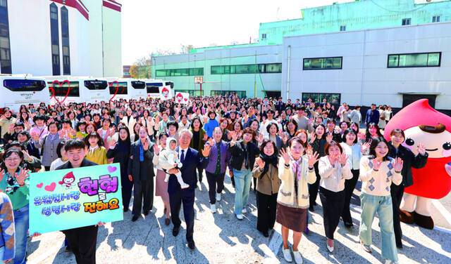 인천에서 열린 ‘전 세계 유월절사랑 생명사랑 1천837차 헌혈릴레이’. 하나님의 교회 제공