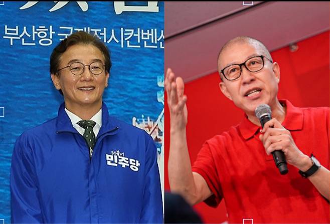 부산시장 선거에 나선 더불어민주당 전재수 후보와 국민의힘 박형준 후보. 각 캠프 제공