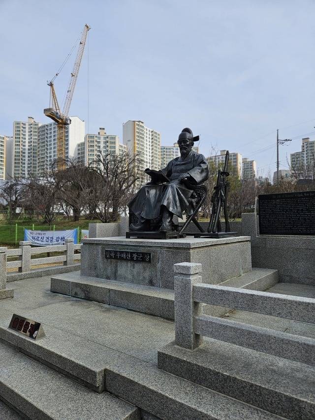 월곡역사박물관 마당에서 만날 수 있는 월곡 우배선 장군상. 우배선은 가는 곳마다 큰 전과를 올려 선무원종일등공신에 올랐다. 최미화 기자