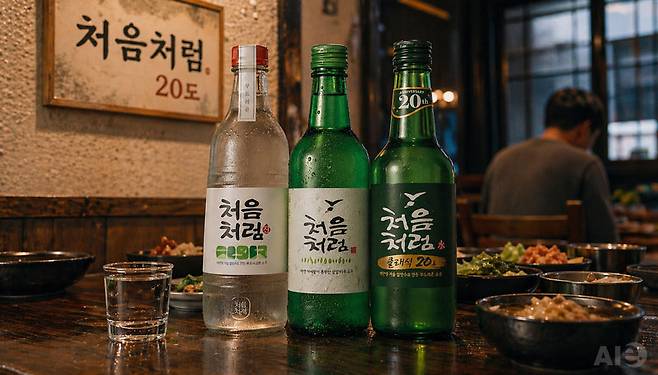 롯데칠성음료가 20도인 처음처럼 클래식을 출시한다. / 사진=생성형AI