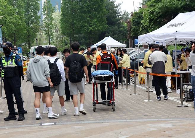 정전된 세종시 아파트 단지 모습. 연합뉴스