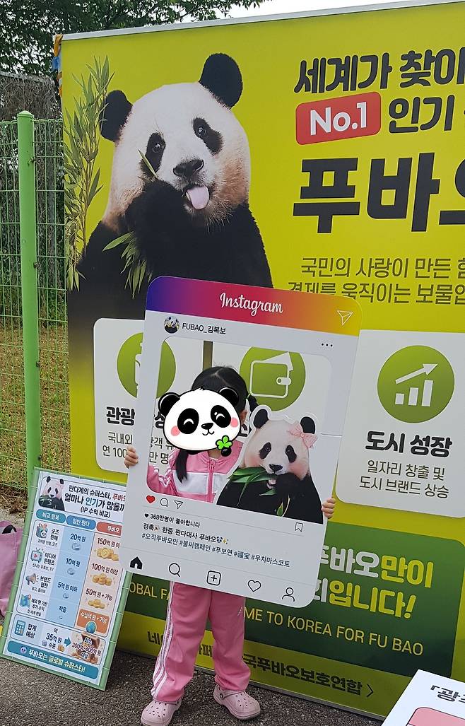 푸바오보호연합제공{판다 스티커로 초상권을 보호]