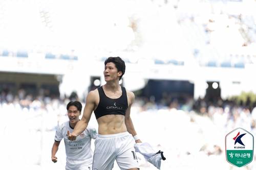 포항 조상혁의 골 세리머니 [한국프로축구연맹 제공. 재판매 및 DB 금지]