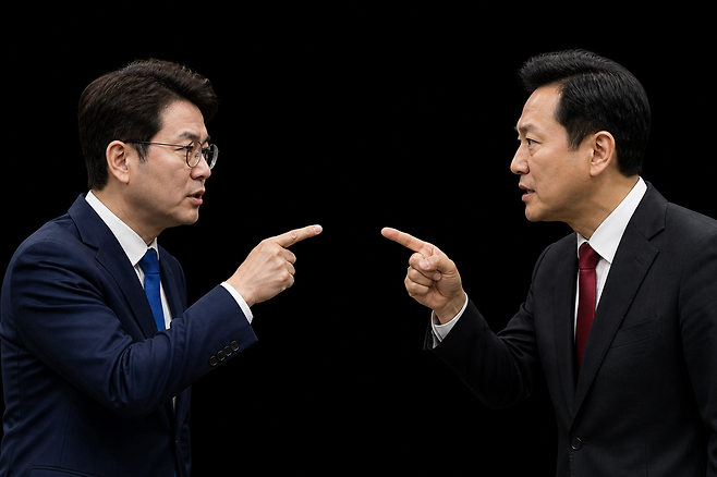 지난 20년간 치러진 7차례의 서울시장 선거에서 오세훈 시장은 4전 4승의 기록을 썼다. 득표율 격차는 시대적 상황에 따라 0.6%p에서 32%p까지 큰 진폭을 보였다. 이는 서울 표심이 정권 평가와 후보 개인기에 복합적으로 반응하는 '전국 민심의 축소판'임을 입증하는 데이터로 분석된다. /챗GPT 제작 이미지