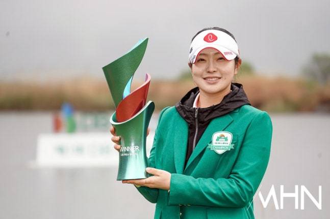 유현조가 3일 끝난 KLPGA 투어 DB 위민스 챔피언십에서 올 시즌 첫 우승을 차지했다.
