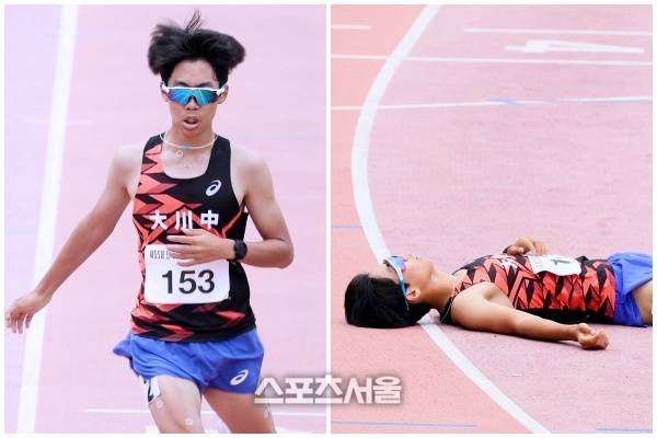 “뛰는 자세가 이상하다고요?”...대천중 김성윤, 종별 5000m 경보 우승 후 탈진
