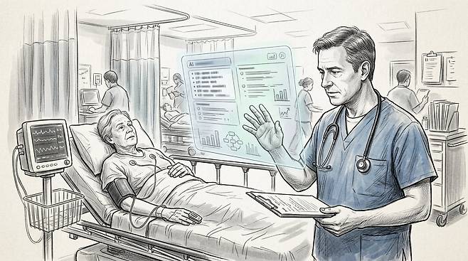 응급실에서 환자의 증상을 듣고 빠르게 병명을 가려내야 하는 상황에서 인공지능(AI)이 의사보다 정확한 판단을 내릴 수 있다는 연구 결과가 나왔다./ AI생성 이미지