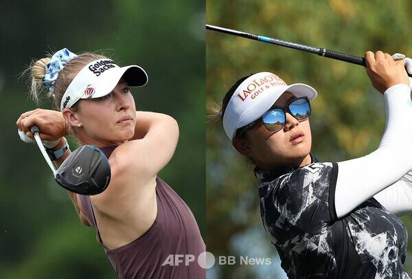 2026년 미국여자프로골프(LPGA) 투어 리비에라 마야 오픈 우승 경쟁에 뛰어든 세계랭킹 1위 넬리 코다, 주수빈 프로. 사진제공=ⓒAFPBBNews = News1 (사진을 무단으로 사용하지 마십시오.)