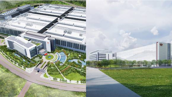 TSMC의 신주 바오산(팹20·왼쪽부터)과 가오슝 난쯔(팹22)는 2나노 공정을 담당하는 공장이다. [사진=TSMC 공식 홈페이지 캡처]