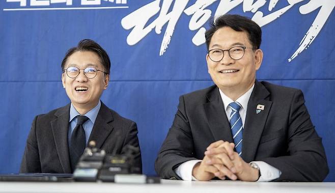 30일 김남준 인천 계양을 후보에 후원회장을 맡기로 한 송영길 전 민주당 대표 모습. 송영길 페이스북