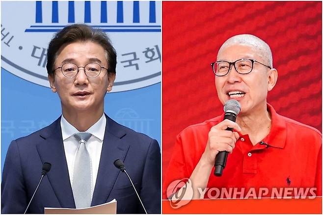 민주당 전재수 부산시장 후보와 국민의힘 박형준 부산시장 후보 [촬영 이동해·김선호]