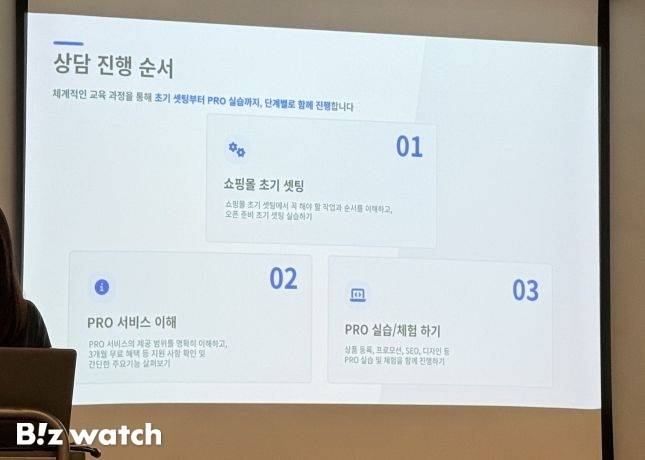 서울시 동대문구 카페24 창업센터 동대문점 커뮤니티 센터에서 온라인 쇼핑몰 구축 및 운영과정을 돕는 교육 프로그램이 지난 28일 진행됐다./사진=비즈워치