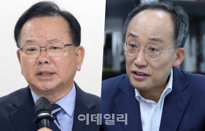 왼쪽부터 김부겸 더불어민주당 대구광역시장 후보, 추경호 국민의힘 대구광역시장 후보. (사진 = 이데일리DB)