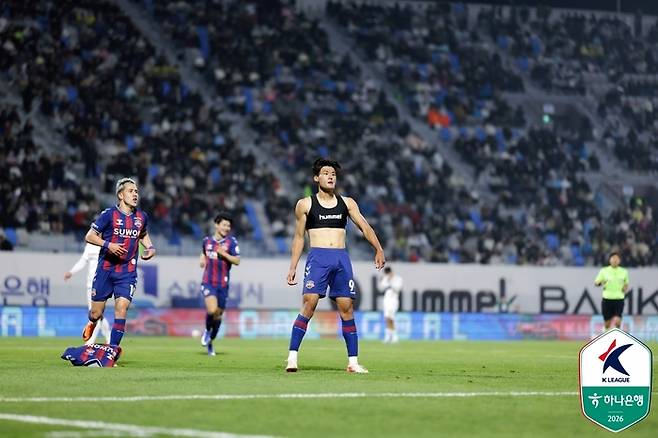 수원FC 스트라이커 하정우. 제공 | 한국프로축구연맹