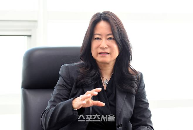 자진 사임 의사를 전한 대한체육회 김나미 사무총장. 최승섭기자 thunder@sportsseoul.com