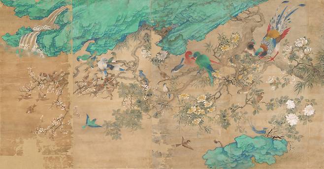 작가 미상, ‘꽃과 새’(1888-1895년 추정) <국립중앙박물관>