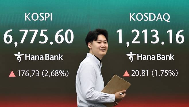 어린이날을 하루 앞둔 지난 4일 코스피가 장중 사상 최고치로 출발했다. /연합뉴스