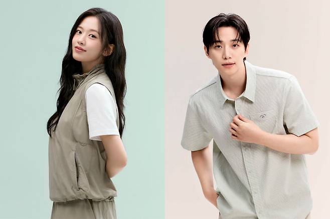 [서울=뉴시스] 네파 여름 의류 컬렉션. 모델 안유진(왼쪽)과 이준호(오른쪽) (사진=네파 제공) 2026.05.05. photo@newsis.com *재판매 및 DB 금지