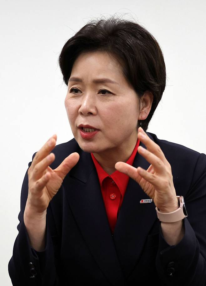 국민의힘 양향자 경기도지사 후보가 지난 4일 서울 여의도 국회에서 세계일보와 인터뷰를 진행하고 있다. 이재문 기자