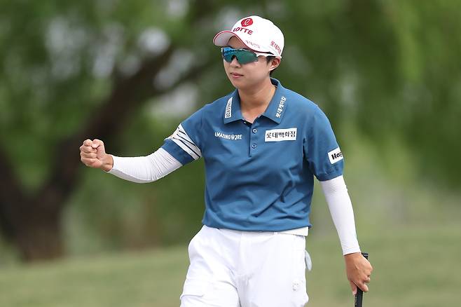 김효주가 지난 3월 30일 열린 LPGA 투어 포드 챔피언십 최종 라운드 도중 5번 홀에서 버디를 잡은 뒤 주먹을 불끈 쥐며 기뻐하고 있다. 게티이미지코리아