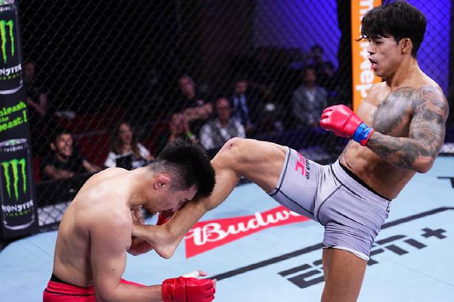 '로드 투 UFC 시즌5'에 도전하는 송영재(오른쪽). 사진=UFC
