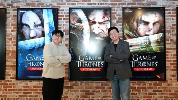 장현일 넷마블네오 PD(왼쪽)와 문준기 넷마블 사업본부장. ⓒ넷마블
