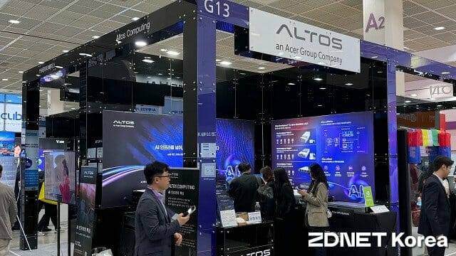 서울 삼성동 코엑스 내 알토스컴퓨팅 AI 엑스포 부스. (사진=지디넷코리아)