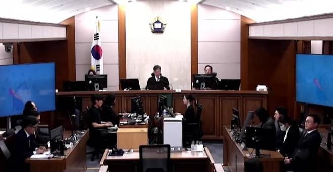 지난달 28일 서울고법에서 열린 김건희 여사 항소심 선고 공판. 서울고법 제공