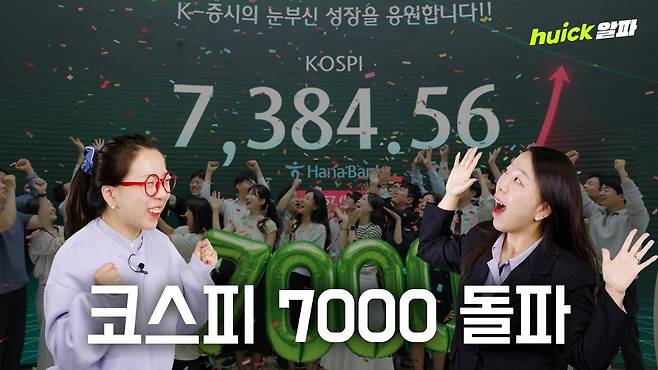 코스피가 사상 처음 7,000선을 돌파했다.