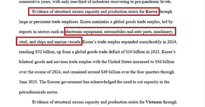 미국 무역대표부(USTR)은 지난 3월 11일(현지시간) 한국을 비롯한 전세계 16개 경제주체를 무역법 301조에 따른 관세 부과를 위한 조사 대상으로 지정했다. USTR은 특히 전자제품, 자동차, 철강, 조선 등 한국의 주력 수출품을 구체적으로 적시하며 대규모 대미 무역 흑자를 문제삼았다. USTR