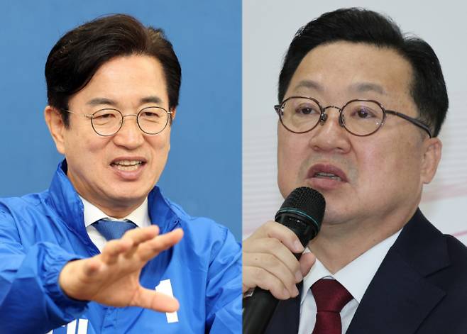 허태정 더불어민주당 대전시장 후보(왼쪽), 이장우 국민의힘 대전시장 후보(오른쪽). /사진=뉴스1·머니투데이